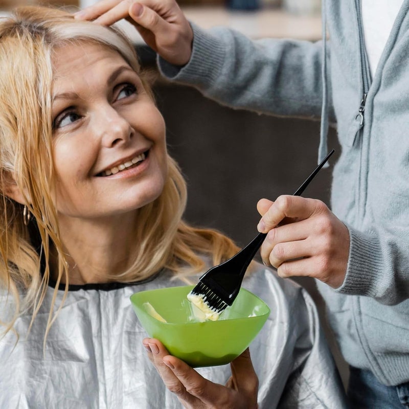 Styquenzer فرشاة صبغ الشعر، 3 قطع فرشاة لون الشعر، فرش احترافية لمصففي الشعر قابلة لإعادة الاستخدام لتطبيق اللون للنساء والرجال للاستخدام في الصالونات أو في المنزل DIY (أسود) - Image 5